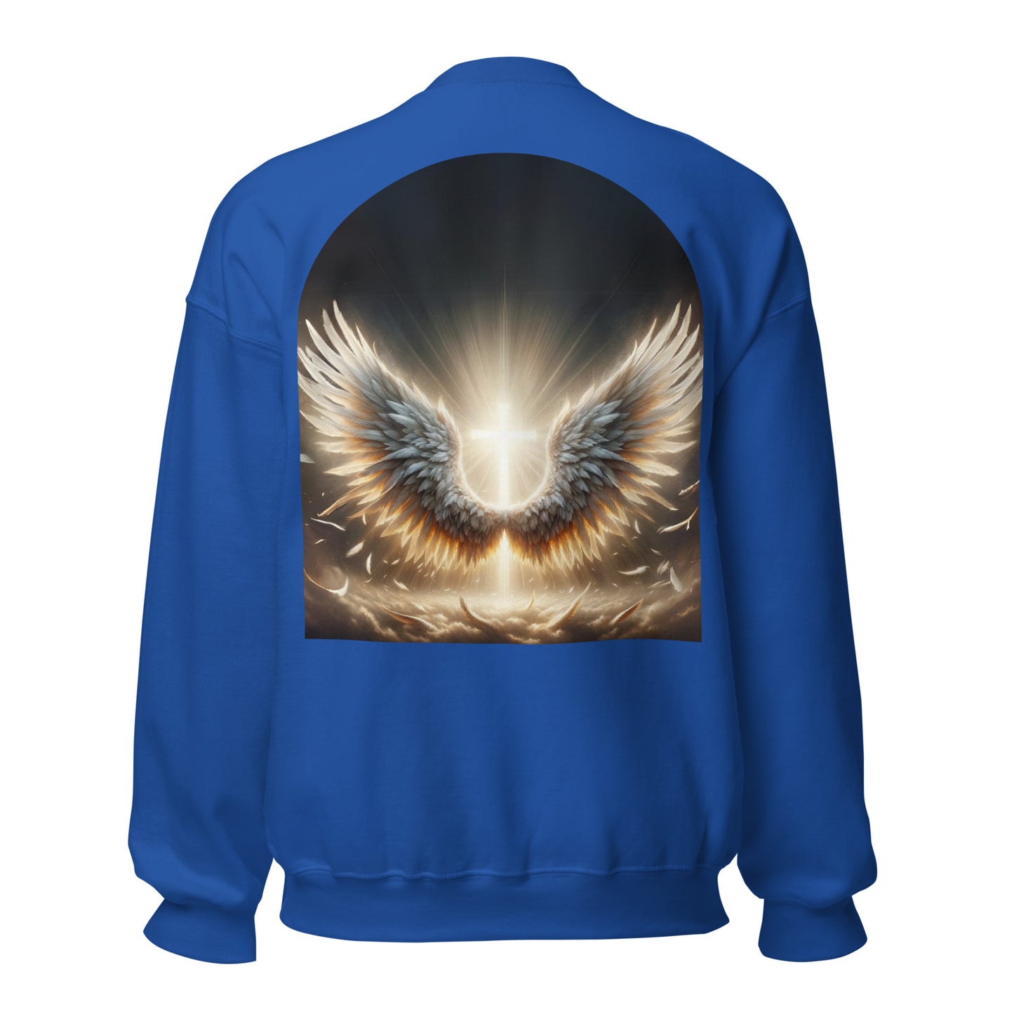 angel wings sweatshirt blue