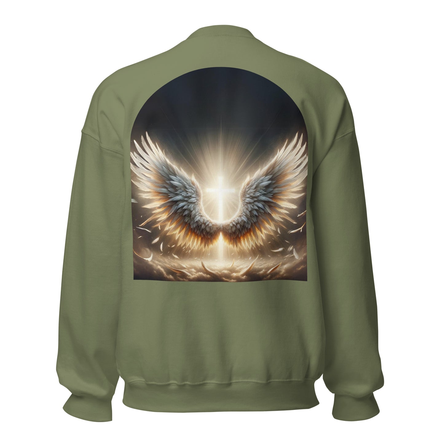 angel wings sweatshirt green