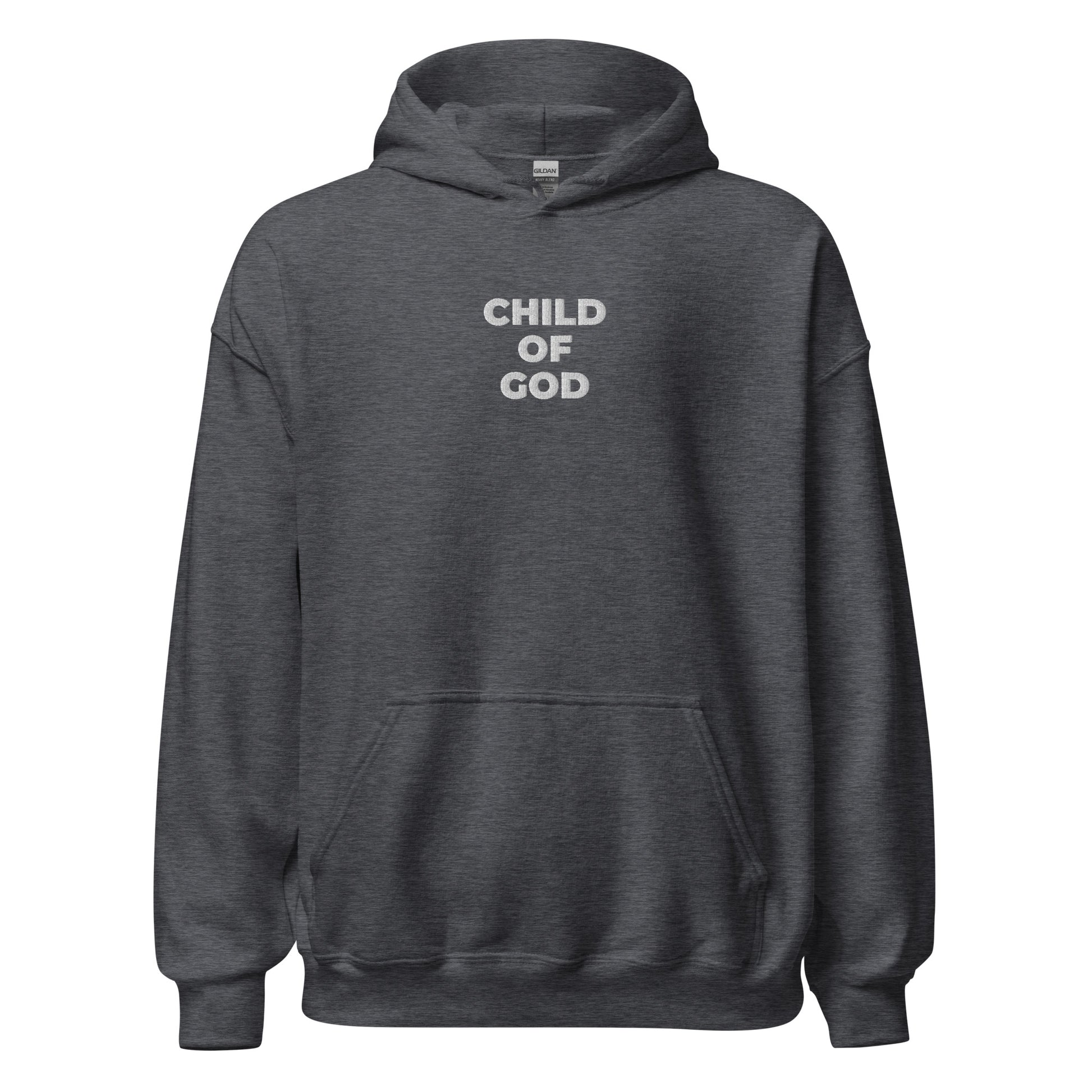 child of god hoodie heather