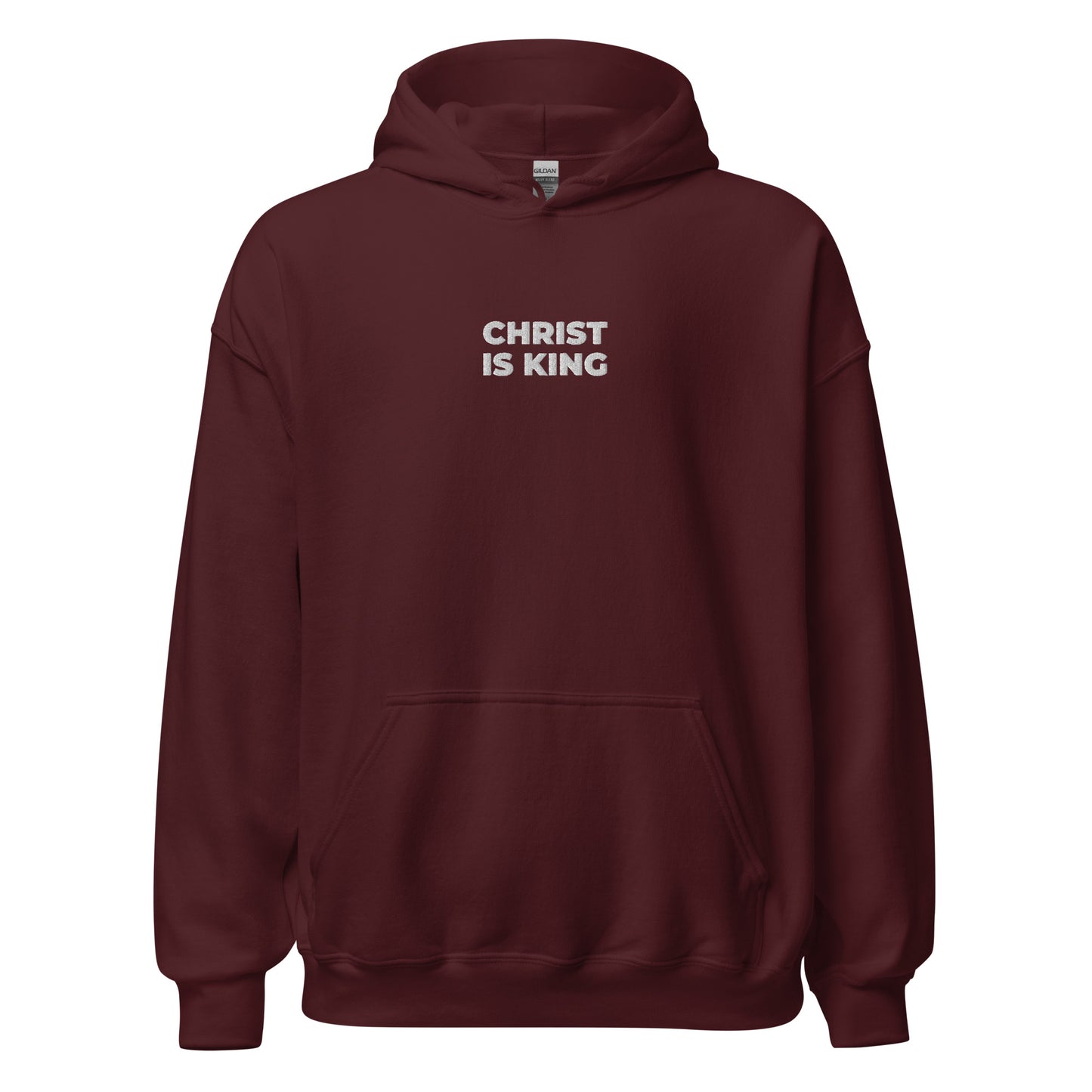 christ is king hoodie maroon