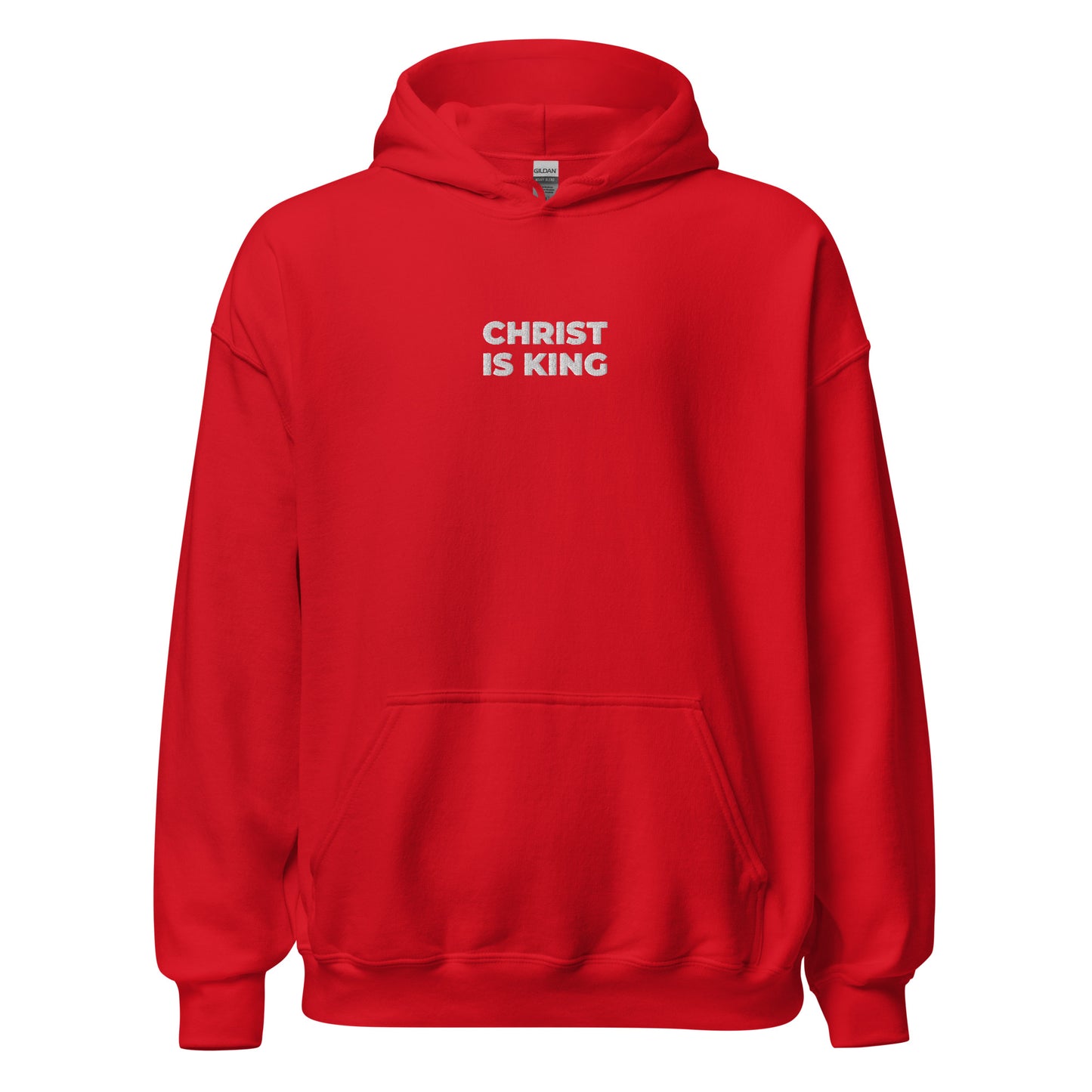 christ is king hoodie red