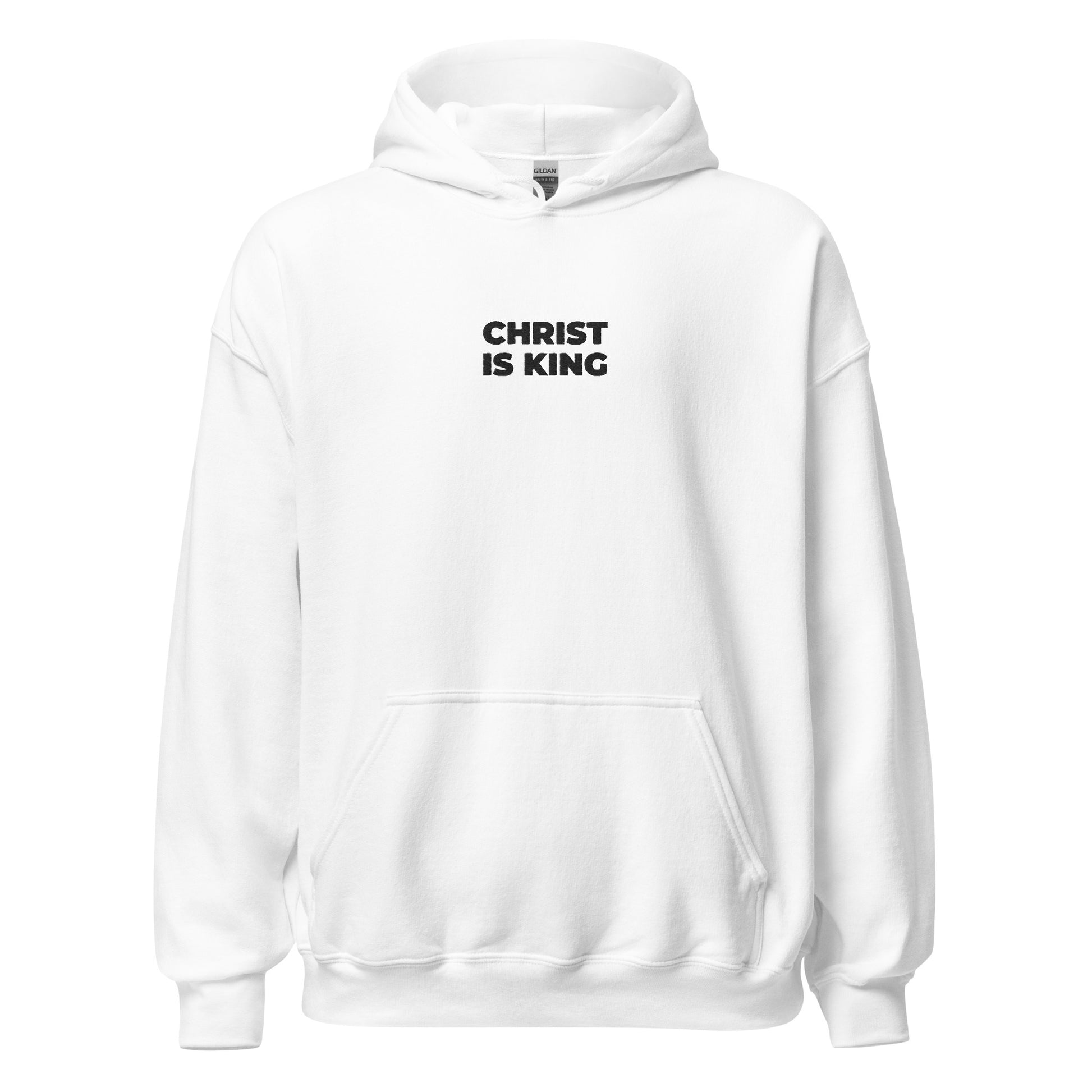 christ is king hoodie white