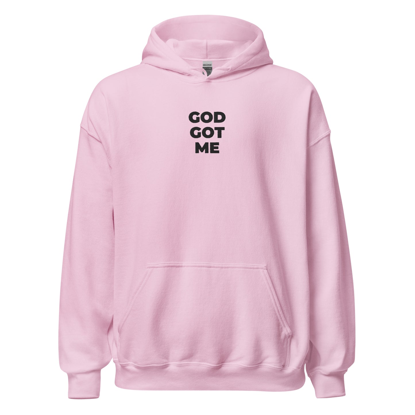 god got me hoodie pink