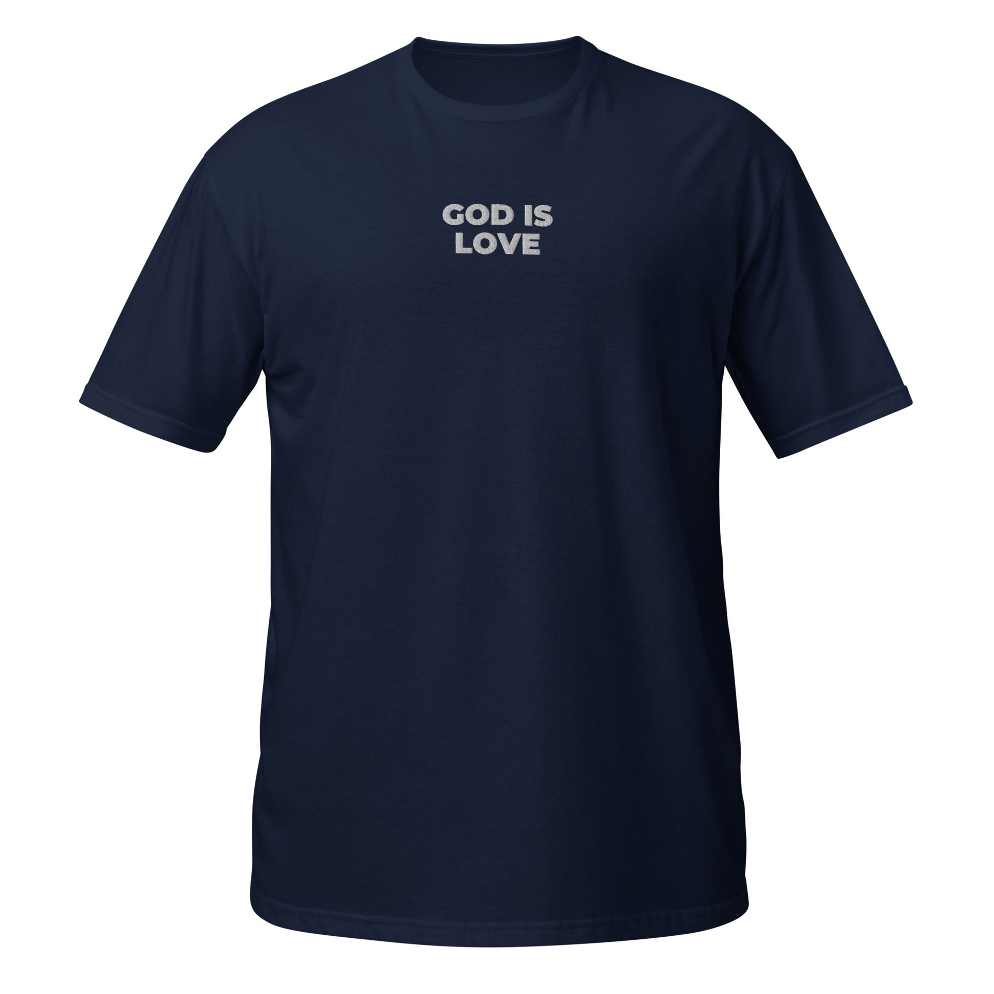 god is love shirt navy