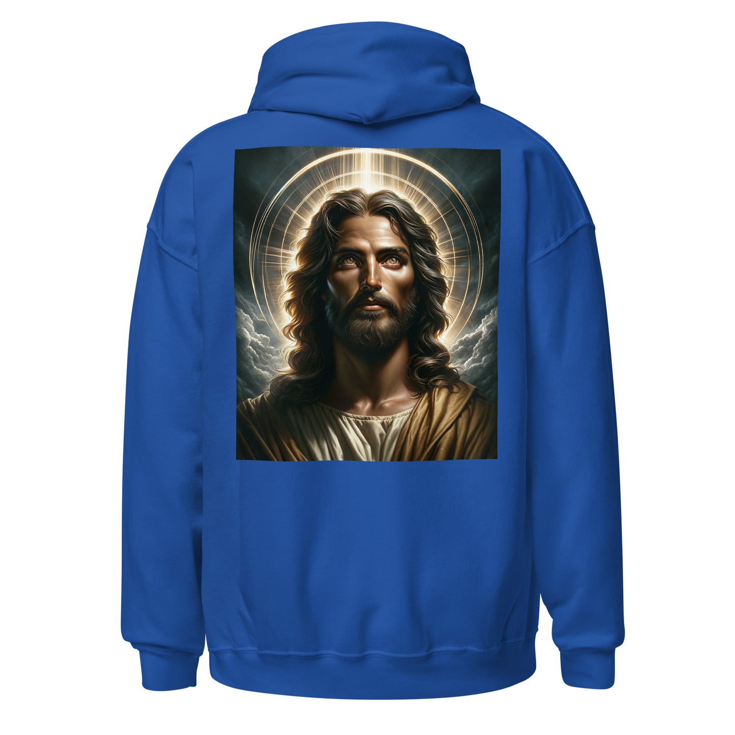 jesus christ hoodie blue