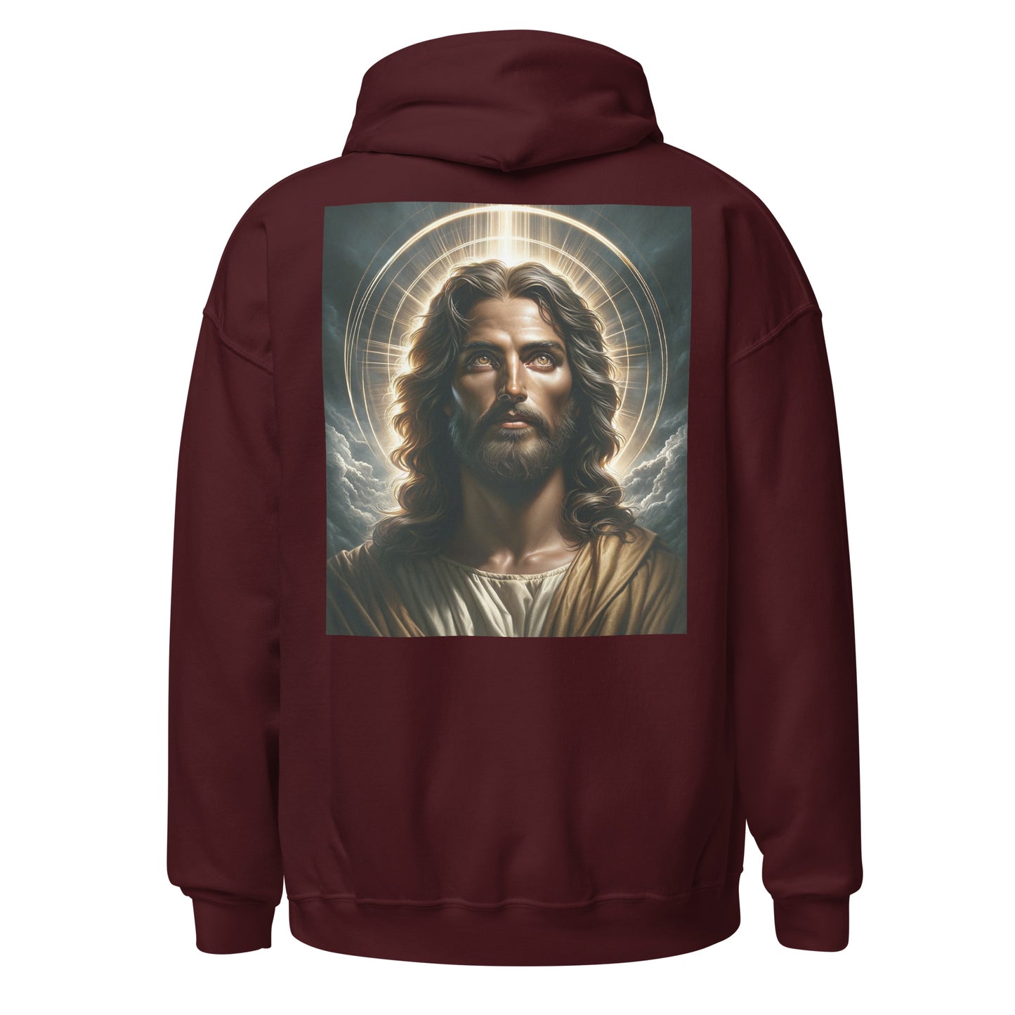 jesus christ hoodie maroon