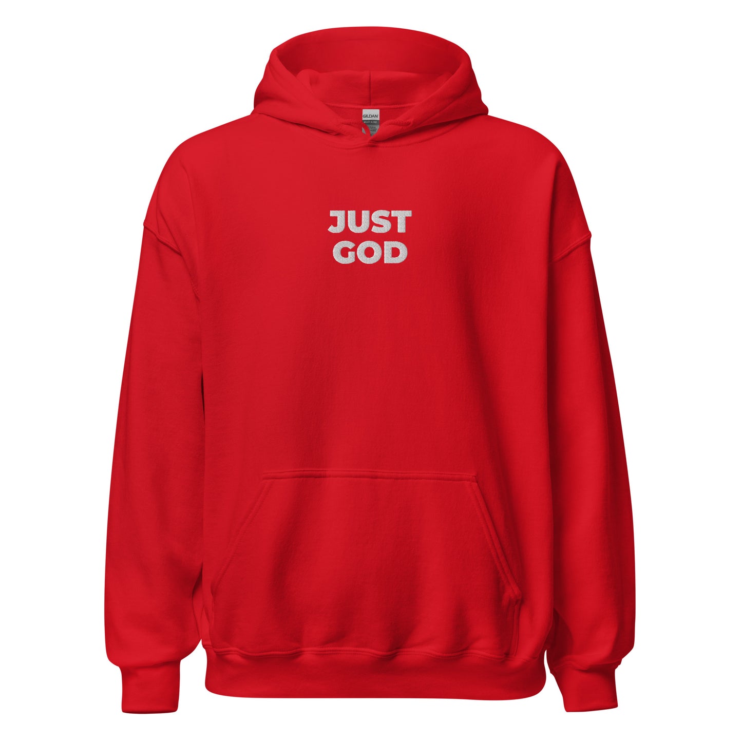 just god hoodie red