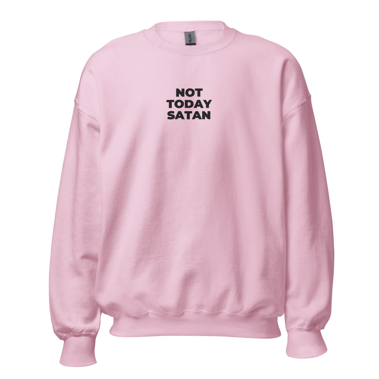 not today satan sweatshirt pink